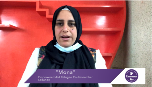 Mona, refugee researcher from Lebanon