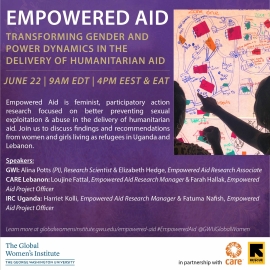 Empowered Aid Webinar: Phase 1 Results & Recommendations Launch