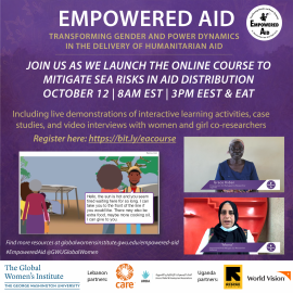 Empowered Aid Webinar Launch: Online Course Flyer