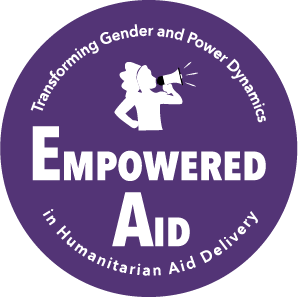 Empowered Aid Logo: Transforming Gender and Power Dynamics in Humanitarian Aid Delivery 