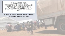 Empowered Aid: Transforming Gender and Power Dynamics in the Delivery of Humanitarian Aid