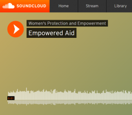 Screenshot of Women's Protection and Empowerment podcast