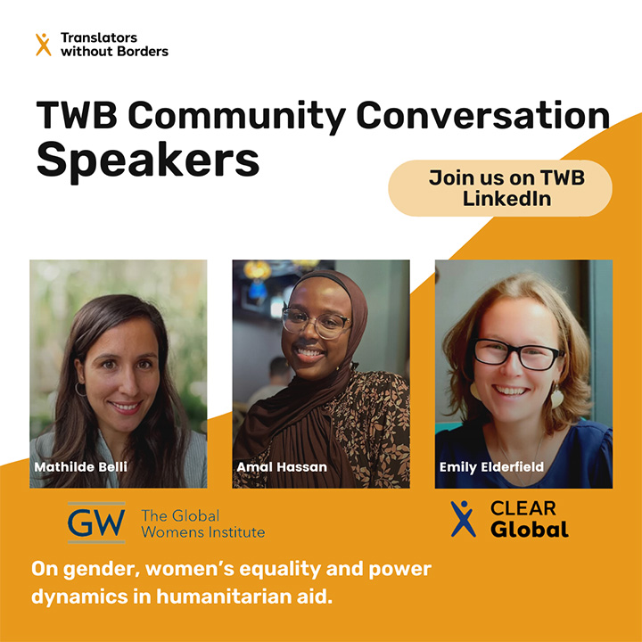 Translators without Borders: Community Conversation Speakers