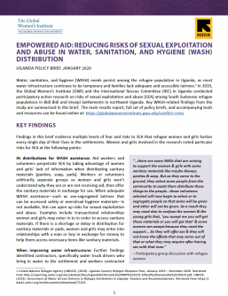 Uganda Sector Brief: SEA in relation to WASH