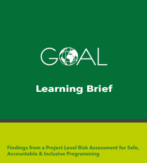 Picture of the first page of the GOAL learning brief