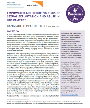 Empowered Aid: Reducing Risks of Sexual Exploitation and Abuse in Aid Delivery