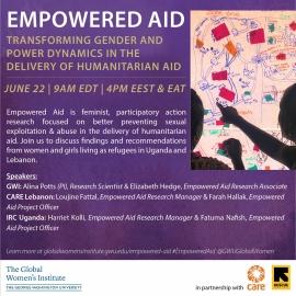 Empowered Aid Webinar: Phase 1 Results & Recommendations Launch