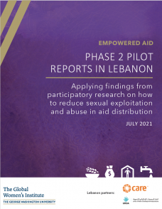 Phase 2 Pilot Reports in Lebanon